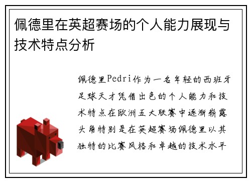 佩德里在英超赛场的个人能力展现与技术特点分析